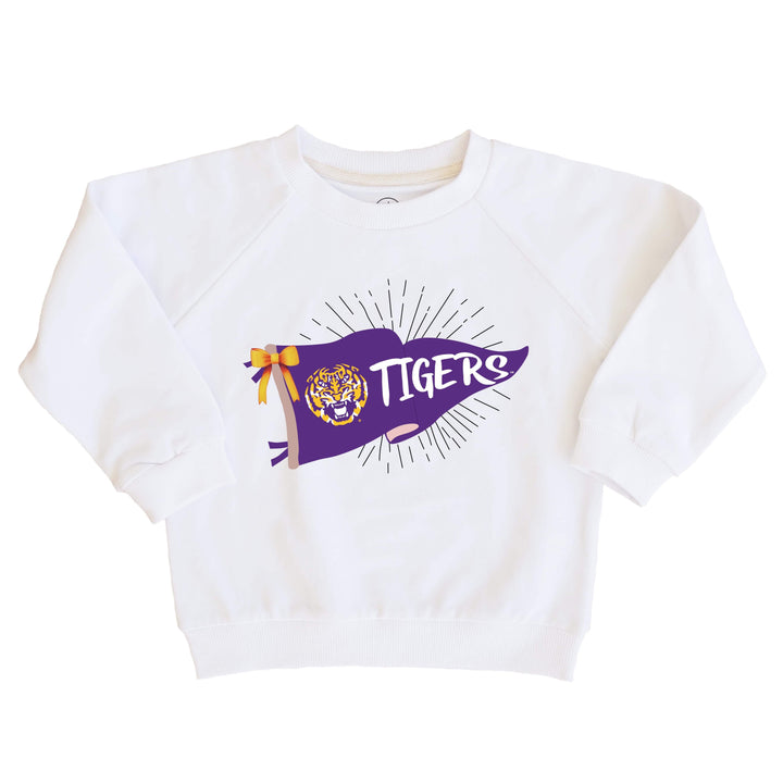 Louisiana State University | Footballs & Bows Kids Graphic Sweatshirts