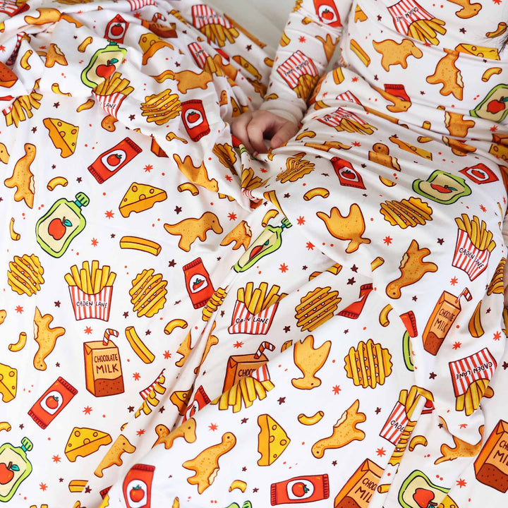 tiny bites double sided bamboo blanket for kids gender neutral 