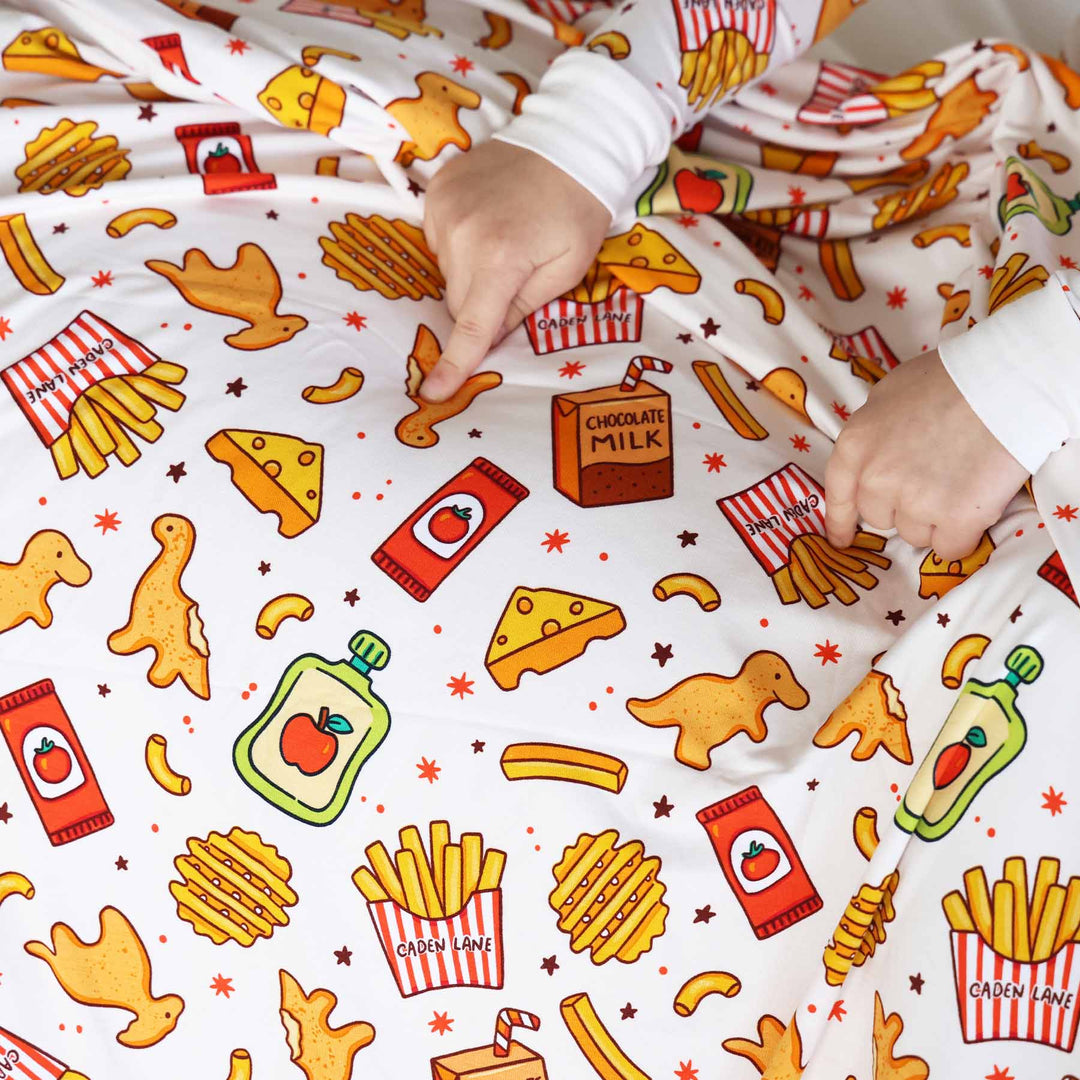 tiny bites multicolor double sided bamboo blanket for kids