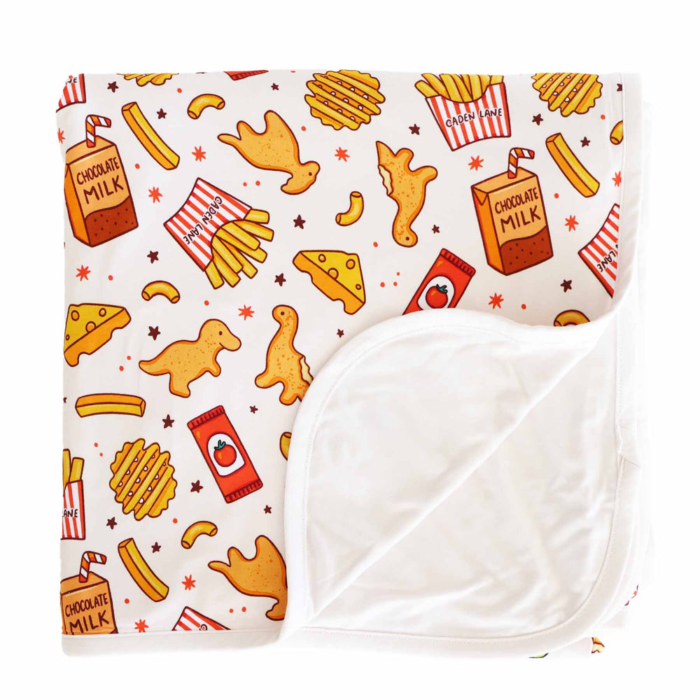 junk food themed bamboo blanket for kids 