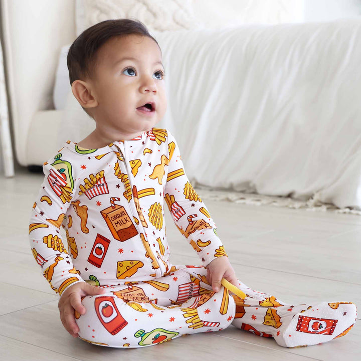 tiny bites food footie for babies gender neutral