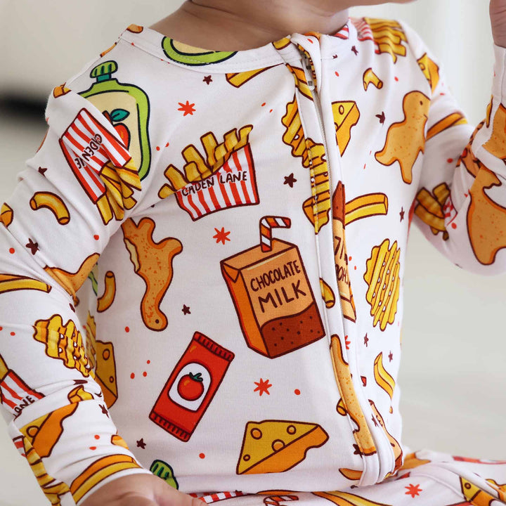 closeup of black friday exclusive print with fast food on it 