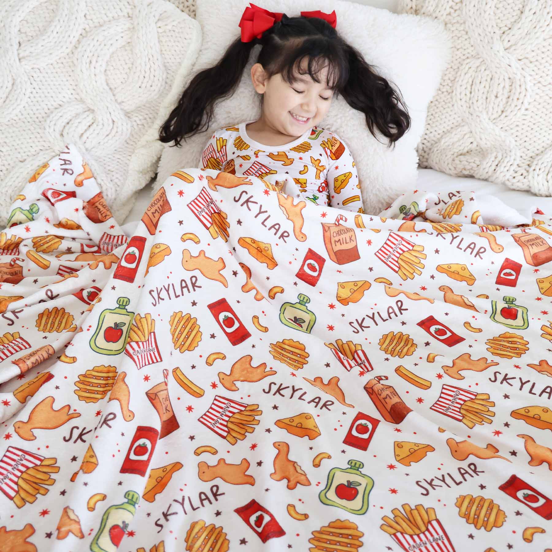 Tiny Bites Personalized Kids Blanket