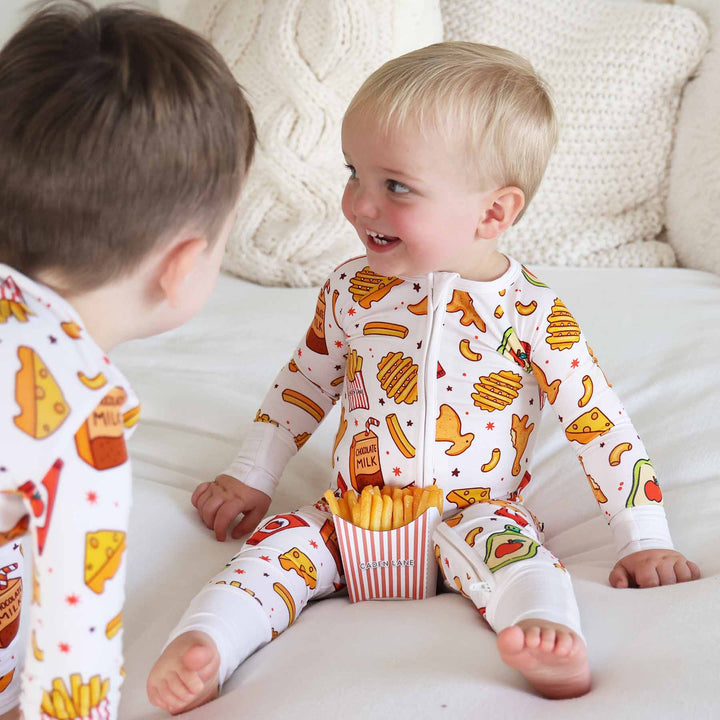 tiny bites sibling matching pajamas 