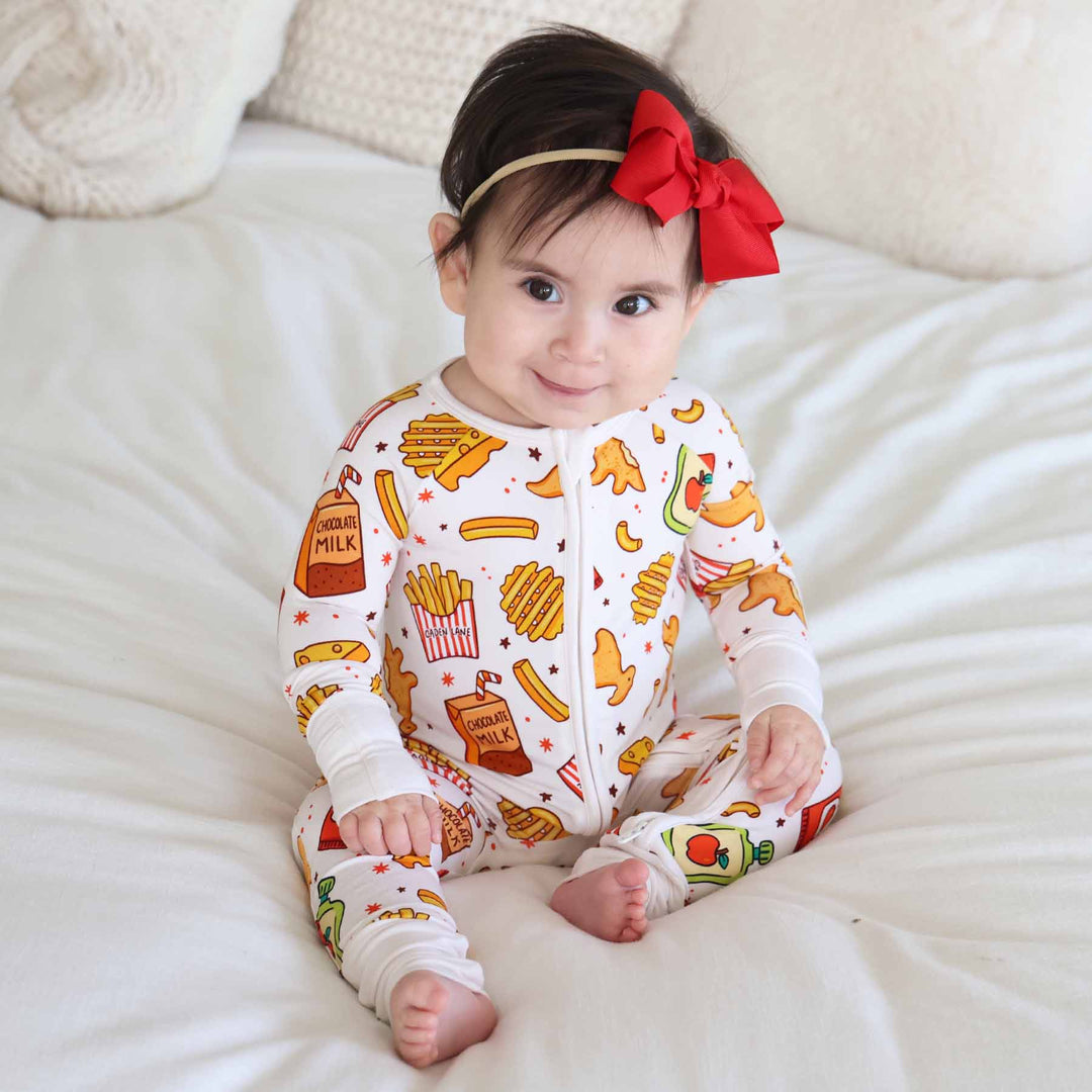 child's favorite foods convertible zip romper pajama 