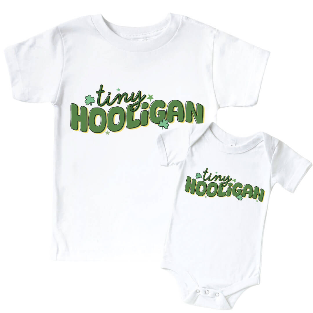 tiny hooligan graphic tee and bodysuit 