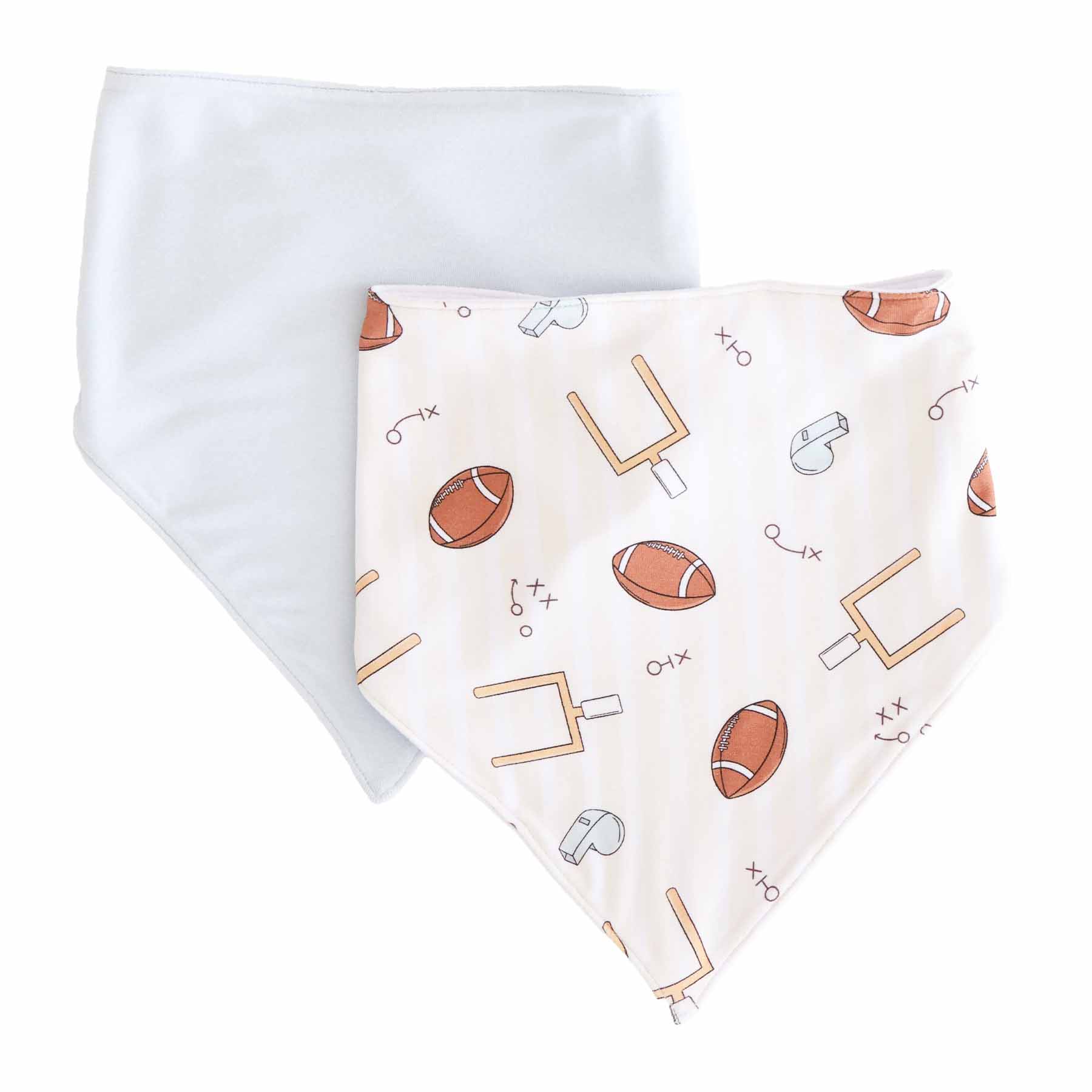 Tiny Touchdowns 2pc Bandana Bibs | Neutral