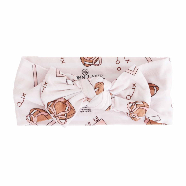 caden lane pink foot headwrap for babies 