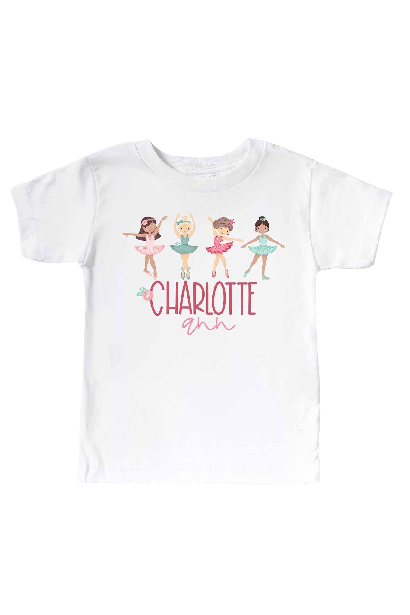 Personalized Tiny Dancer Kids Graphic Tee | White