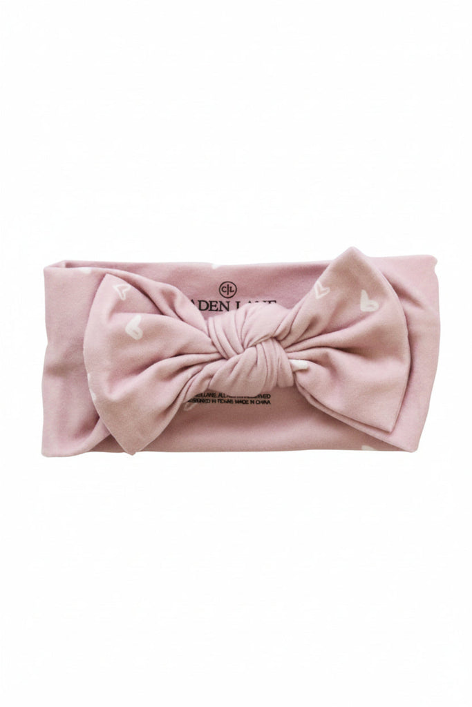 Tiny Hearts Large Bow Headwrap