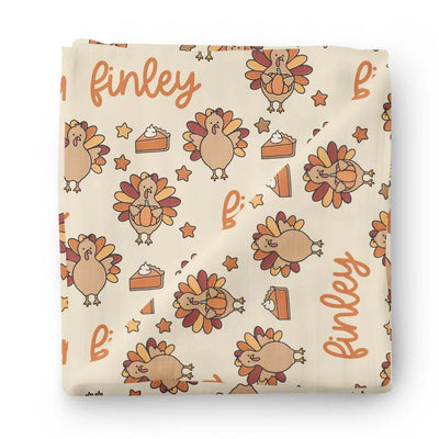 thanksgiving personalized swaddle 