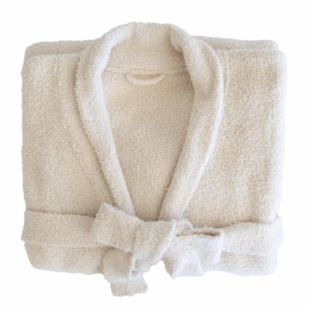 beige cuddle plush women's robe