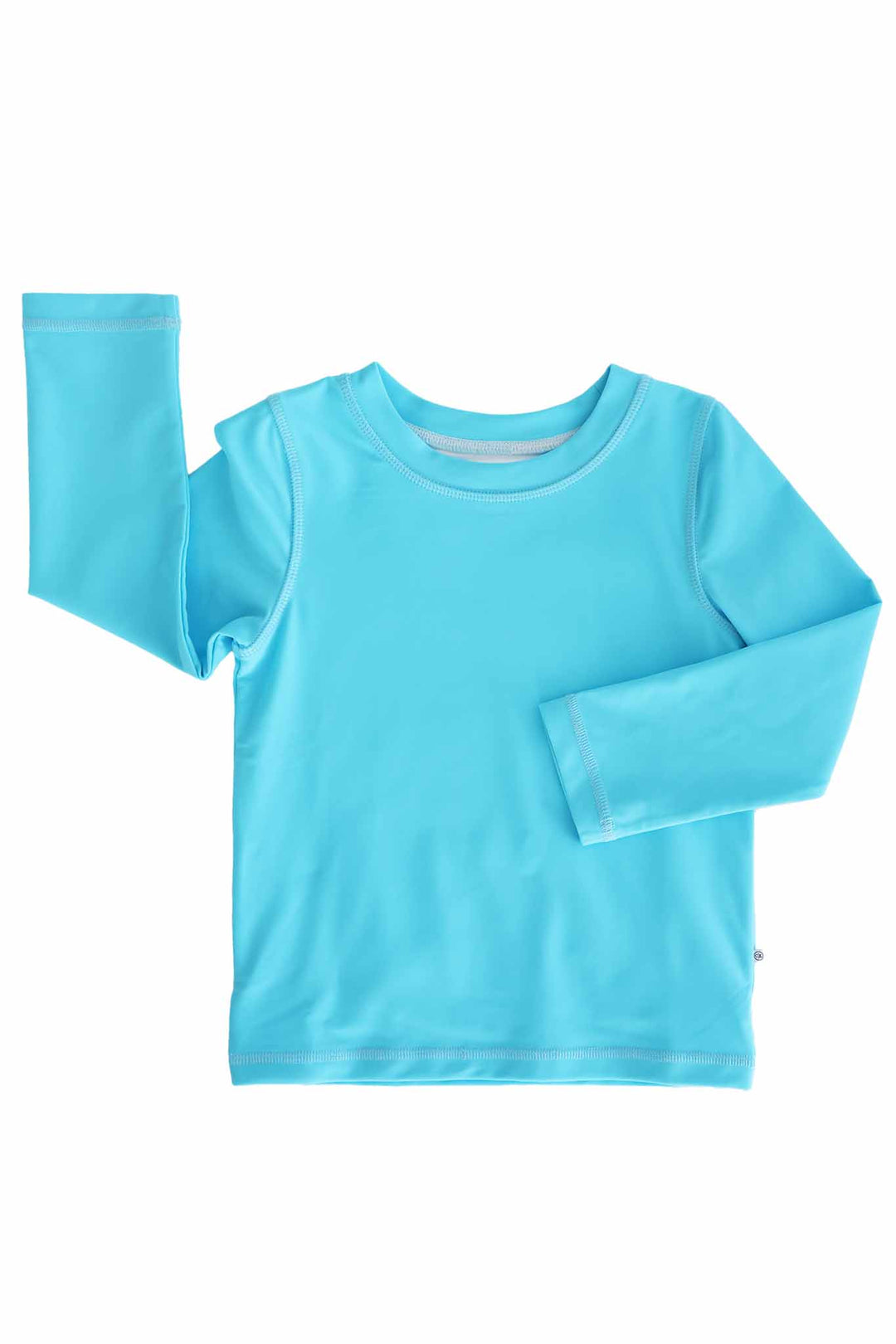 long sleeve rash guard shirt for boys in sharking blue 