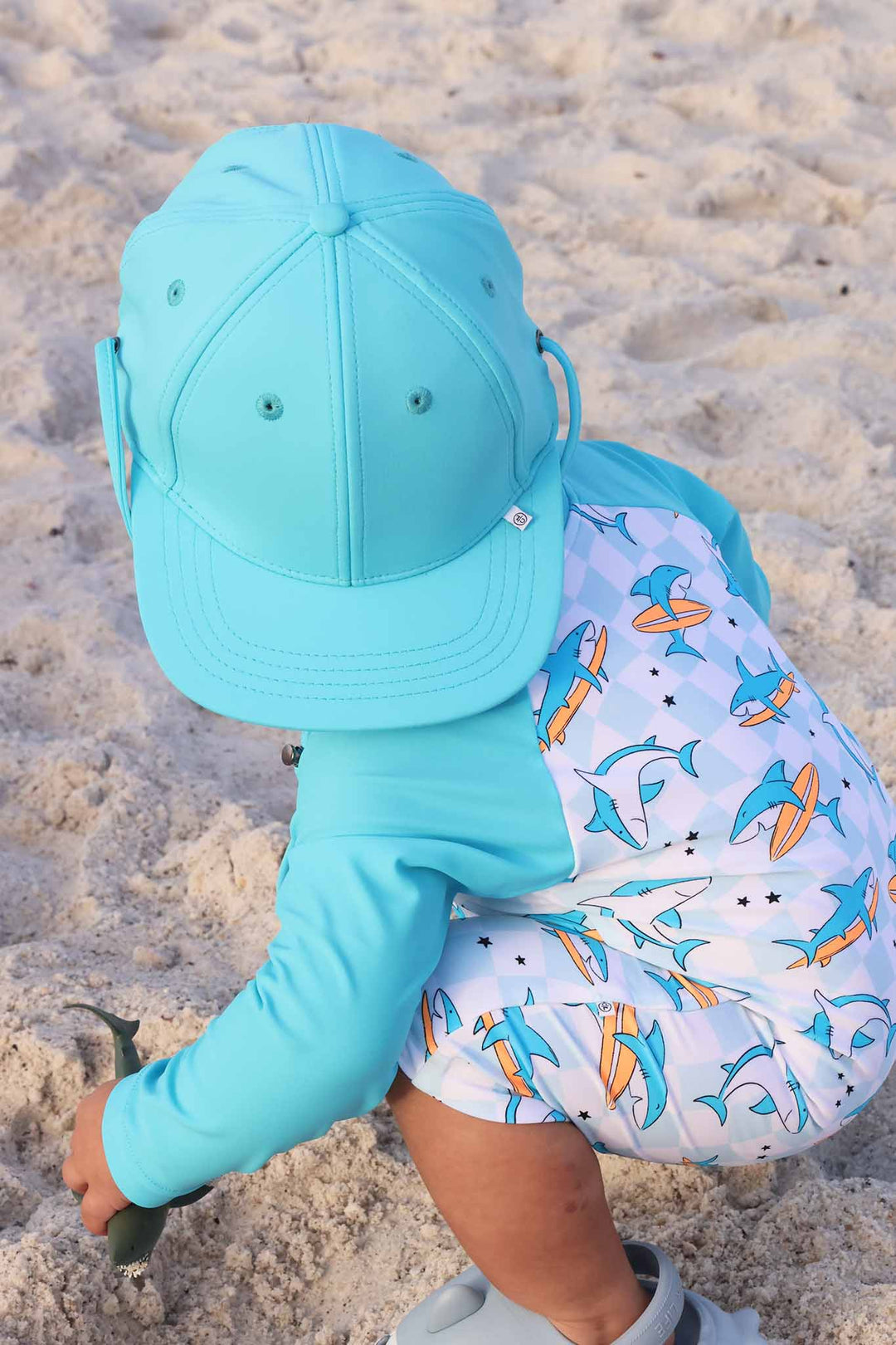 sharking blue surf hat for boys 