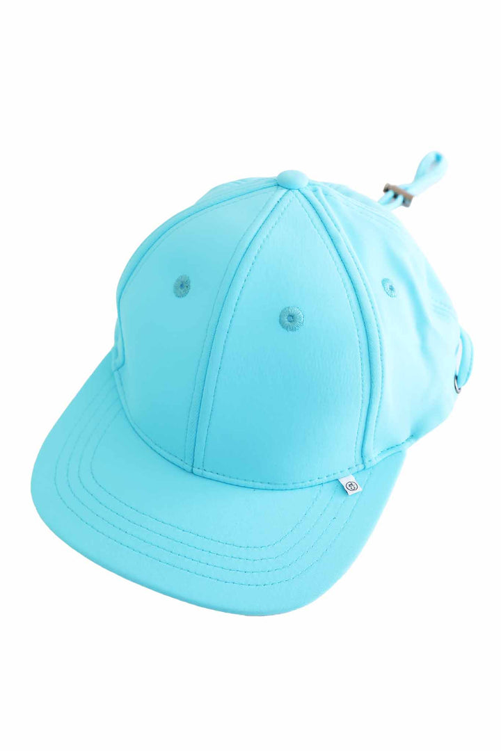 turquoise adjustable swim hat 