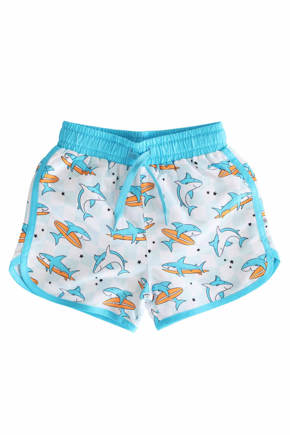 surfing shark boy's swim trunks for kids 