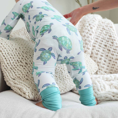 baby turtle romper pajama