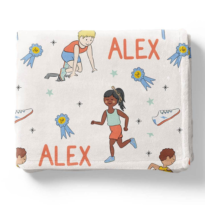 track personalized blanket for kids 