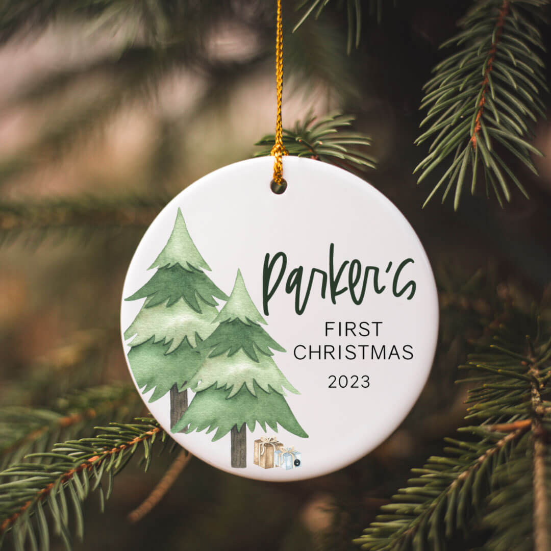 personalized ceramic christmas ornament tree