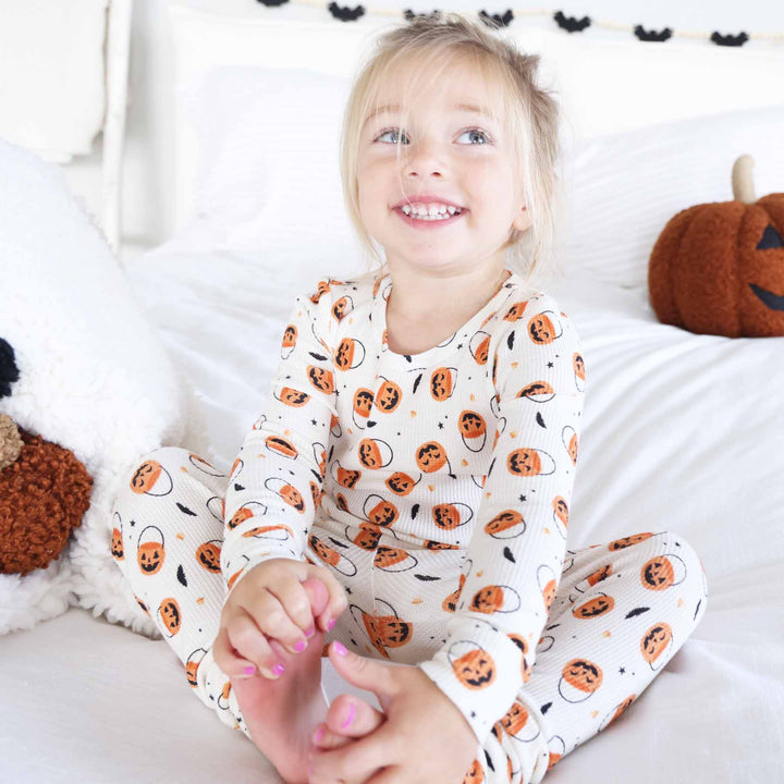 trick or treat two piece pajama set 