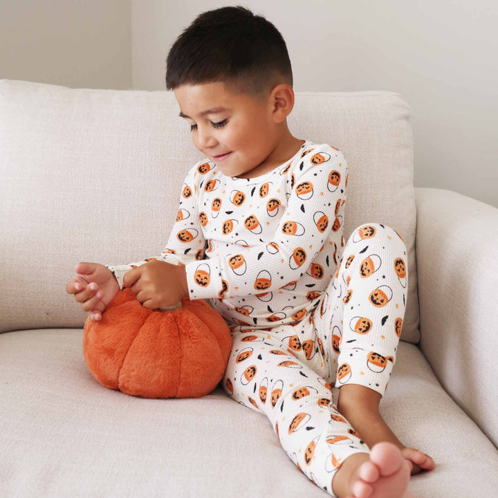 trick or treat halloween two piece pajama set 