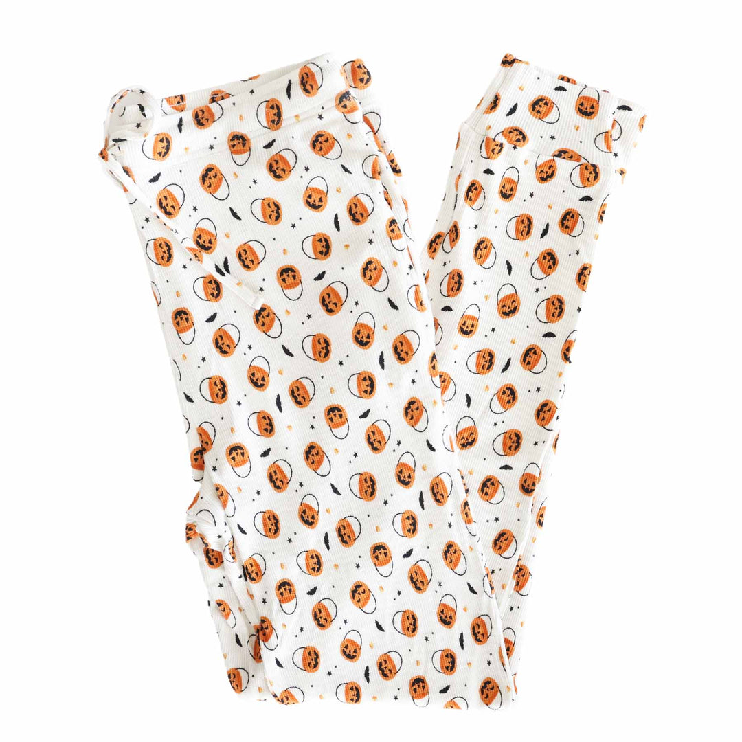 bamboo waffle jogger adult pajama pants trick or treat 