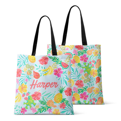 tropical paradise personalized tote