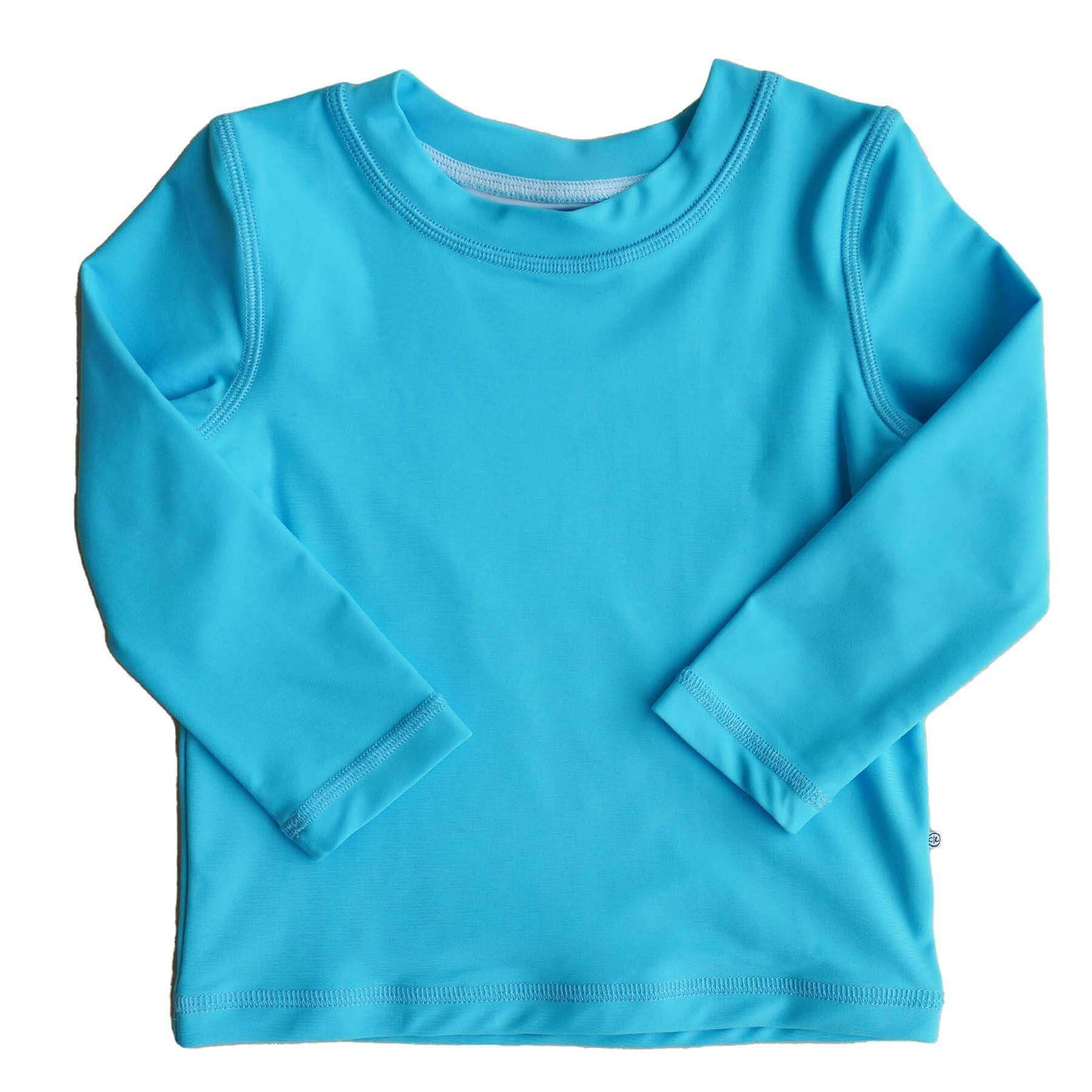 tropical blue long sleeve rash guard shirt for boys