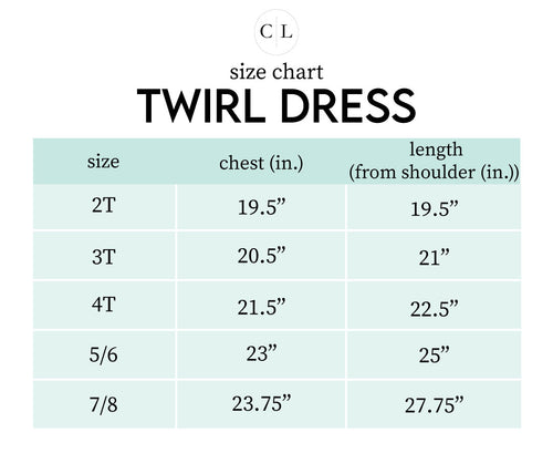 Sizing chart
