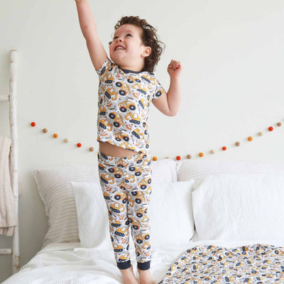 construction pajama set for kids