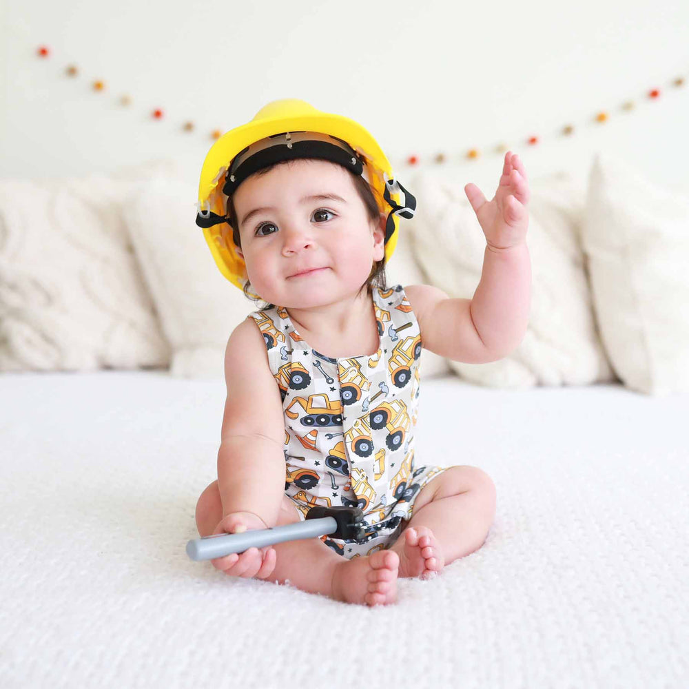 under construction shorty romper 