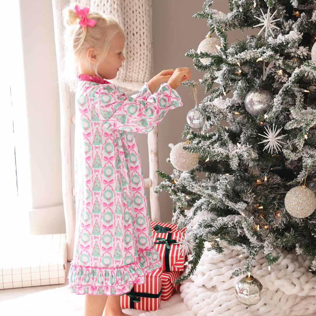 under the tree christmas nightgown for girls 