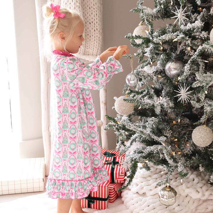 under the tree christmas nightgown for girls 