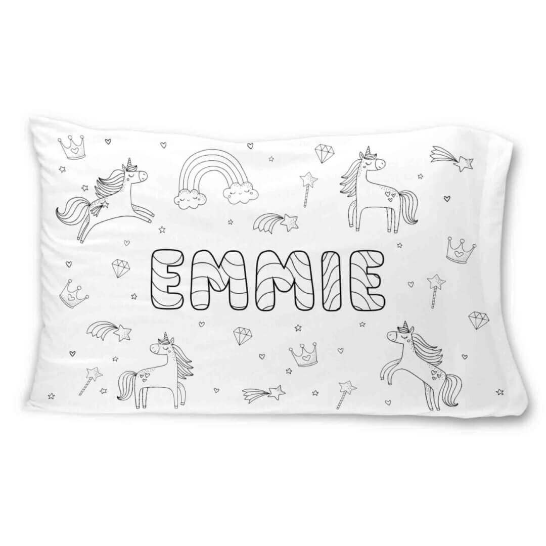 unicorns personalized pillow cover 
