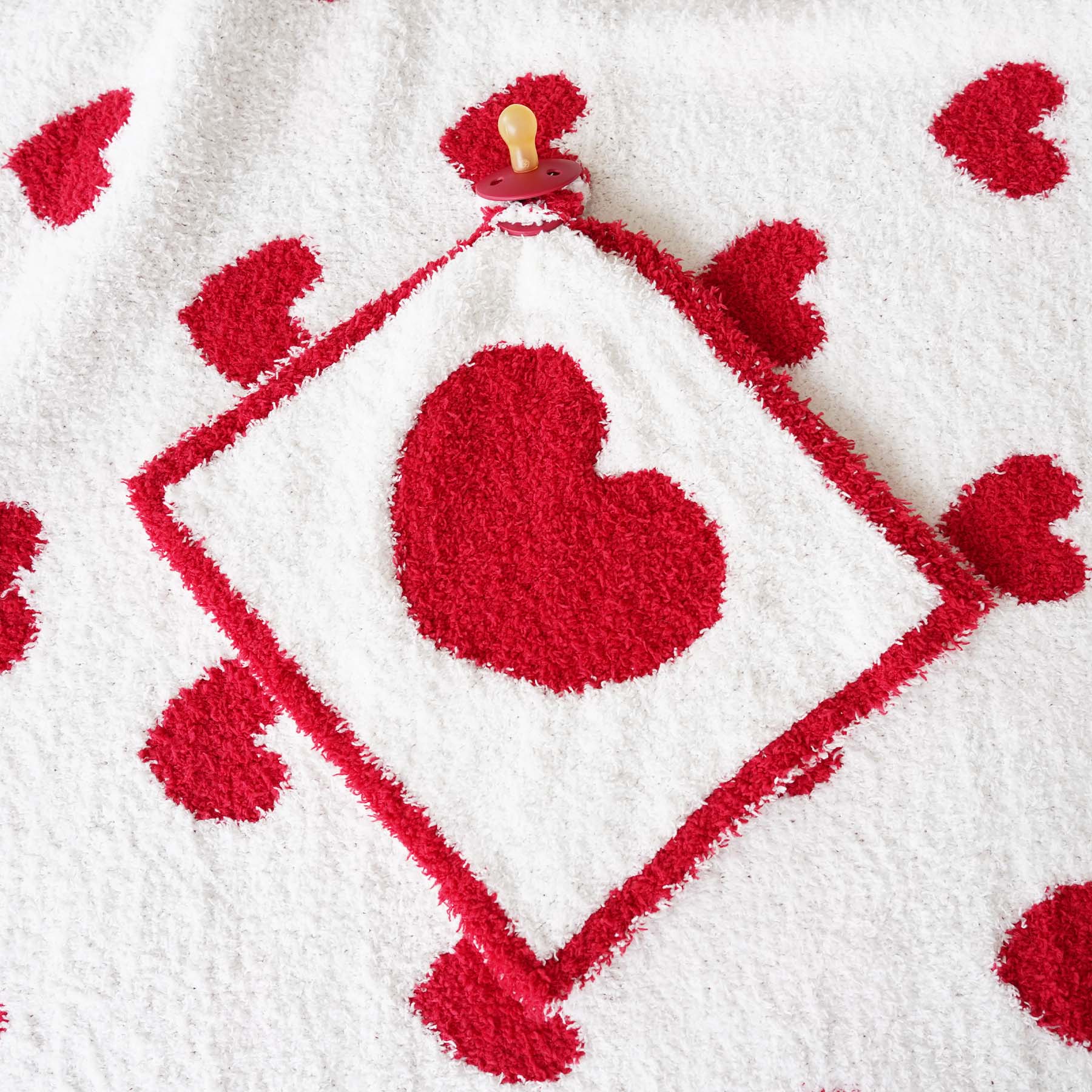 CuddleLane™ Luxe Lovey | Red Hearts