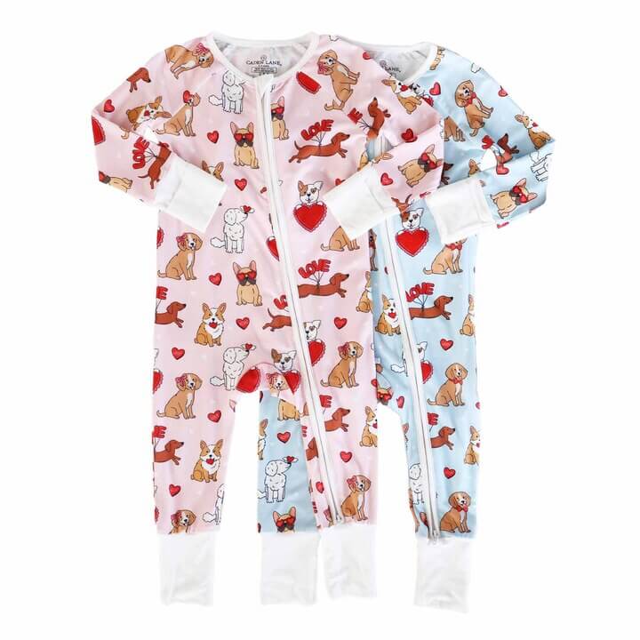 Valentine's Day Convertible Zip Rompers