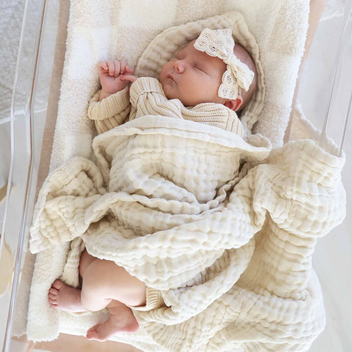 vanilla gauze baby swaddle