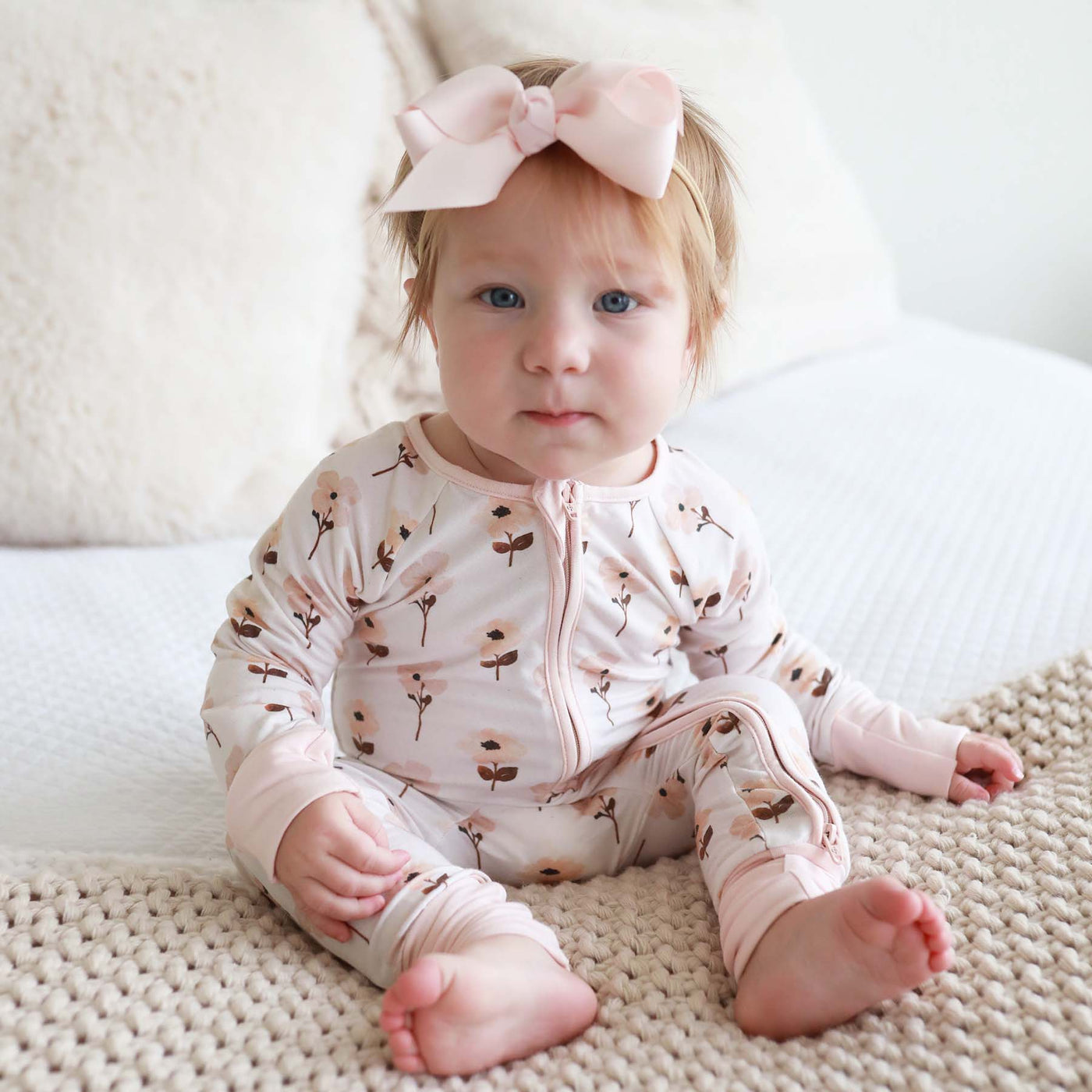 convertible rompers for babies with dainty flowers 