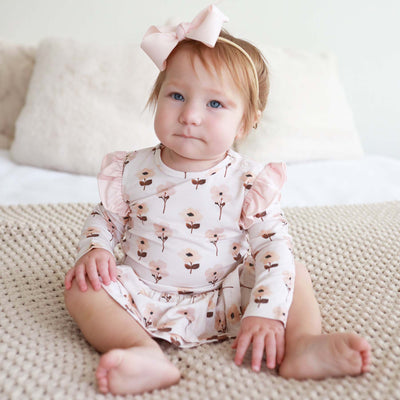 bodysuit with skirt for babies blush floral 