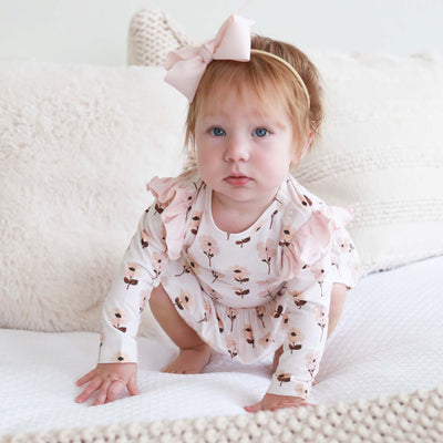 long sleeve bodysuit for babies dainty floral 