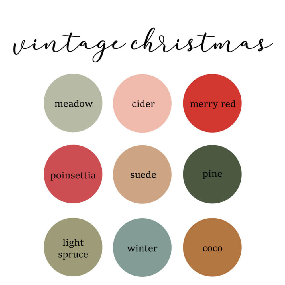 vintage christmas blankets color swatches