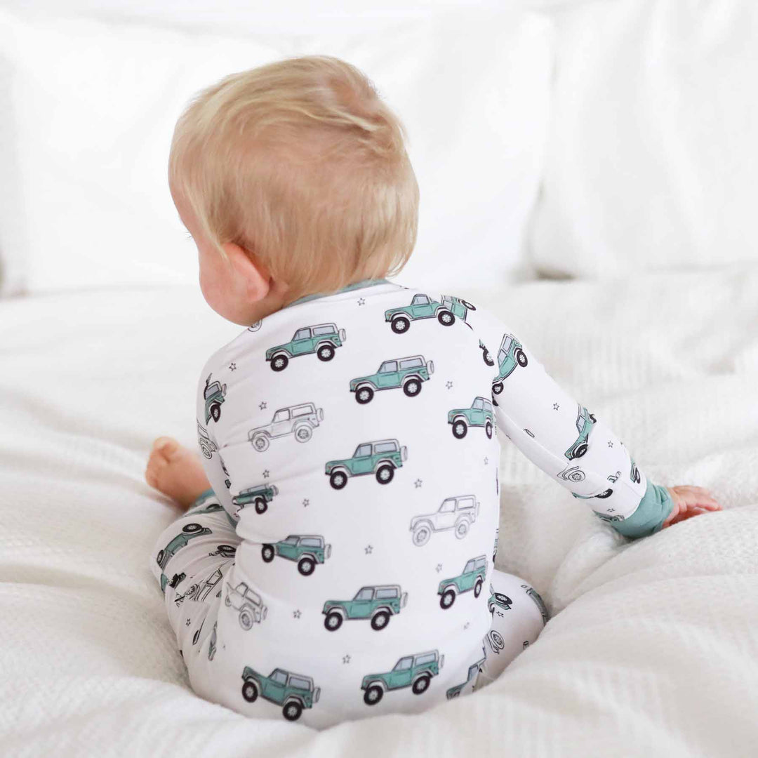 vintage car romper for babies 