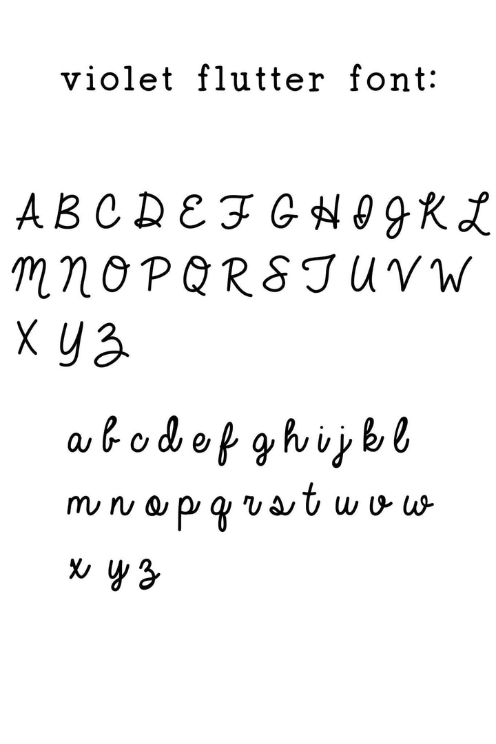 violet flutter font