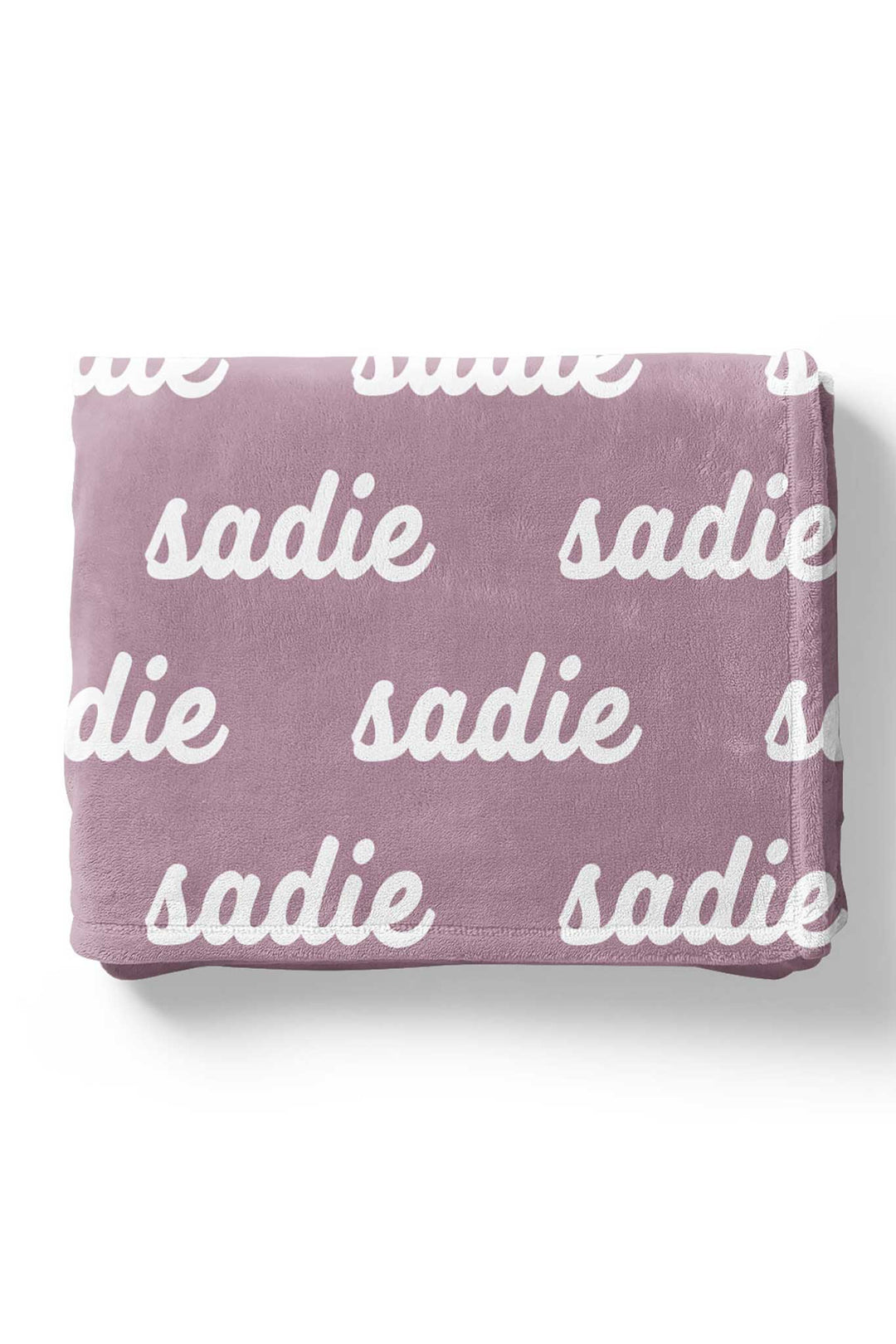 Personalized violet Color Blanket with script font