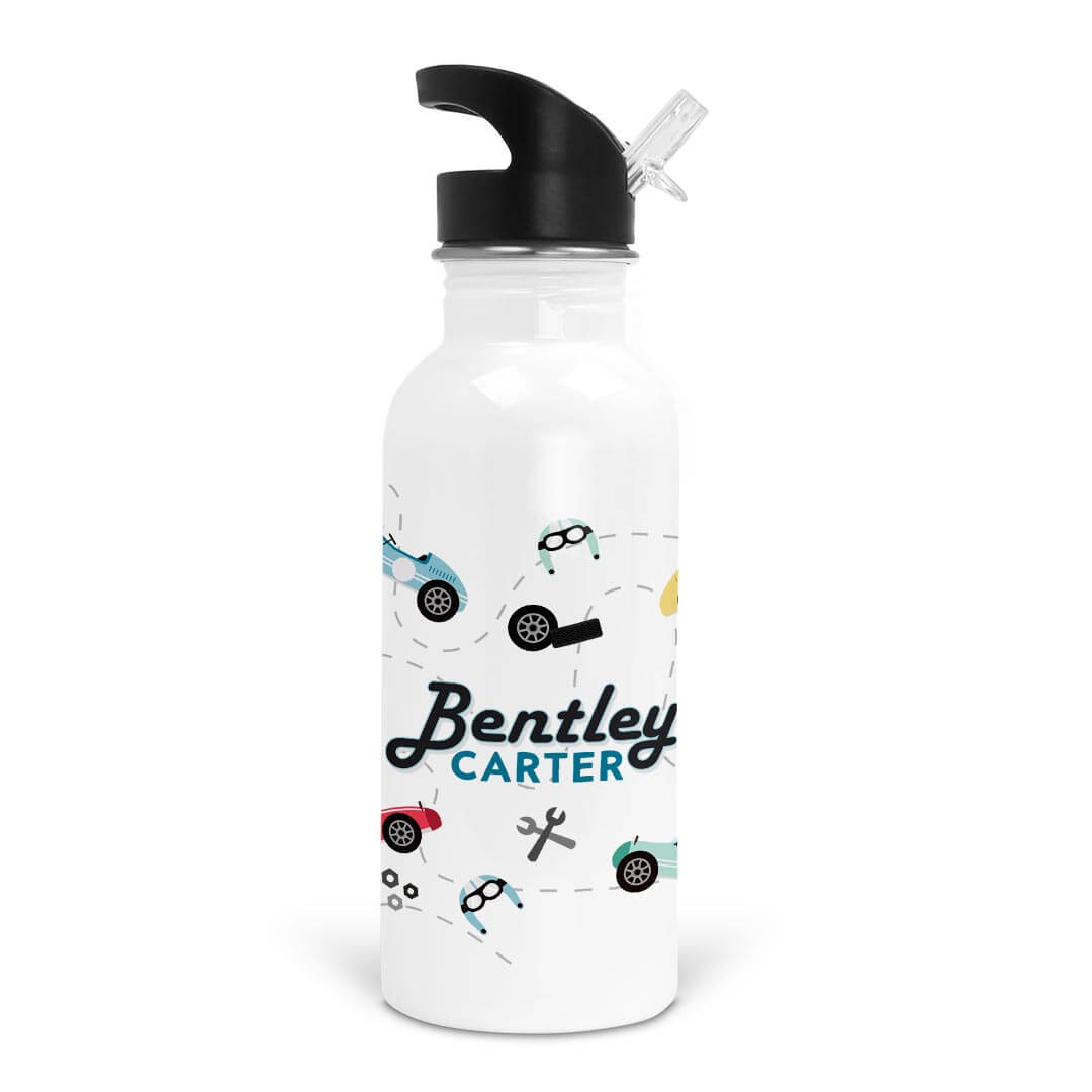 Vroom Vroom Personalized Kids Water Bottle