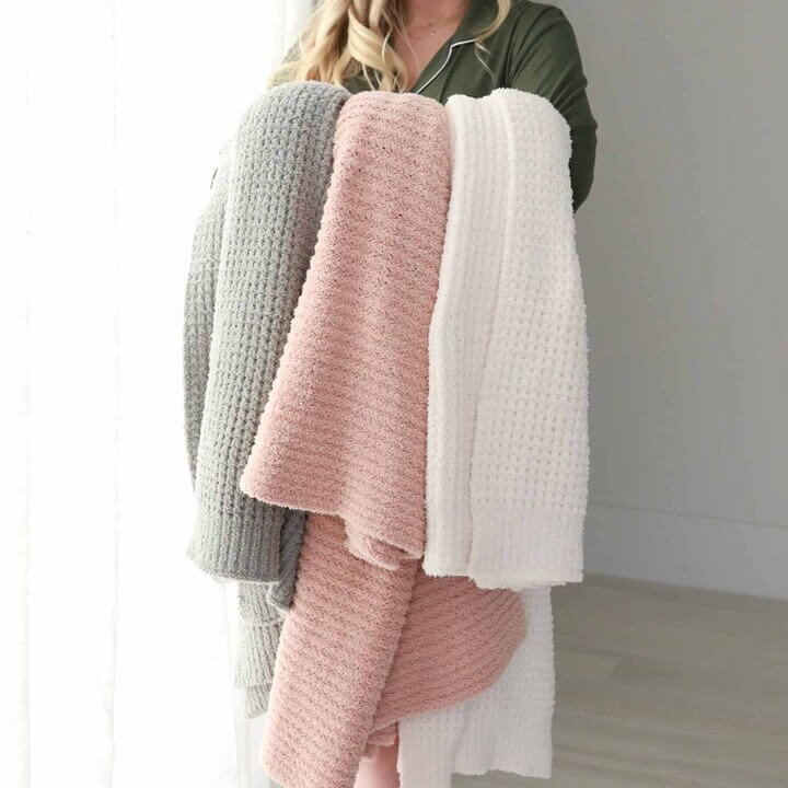 CuddleLane™ Luxe Waffle Blankets | Solids*