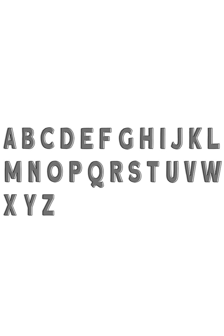 personalized bib block font 