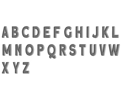 personalized bib block font 