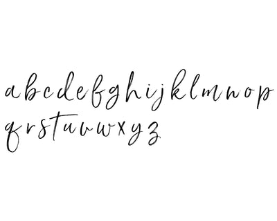 personalized bib script font 
