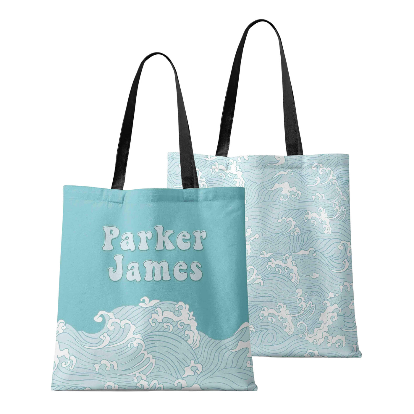 blue wave personalized tote 